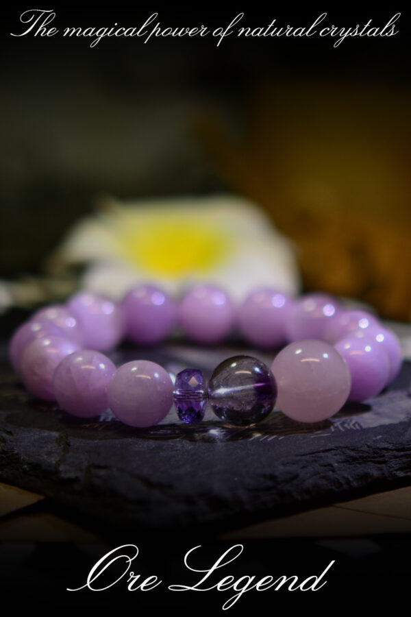 CASVIA High-Quality Kunzite, Amethyst, and Super Seven Women's Bracelet - Enhance Personal Charm and Attraction - 图片 2