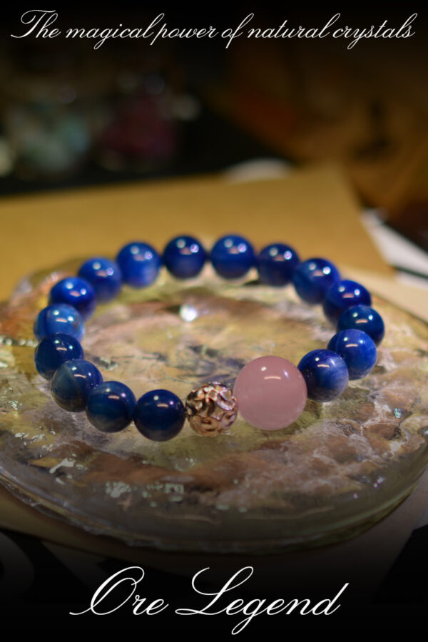 CASVIA High-Quality Kyanite and Madagascar Rose Quartz Bracelet - Exquisite Jewelry - 图片 2
