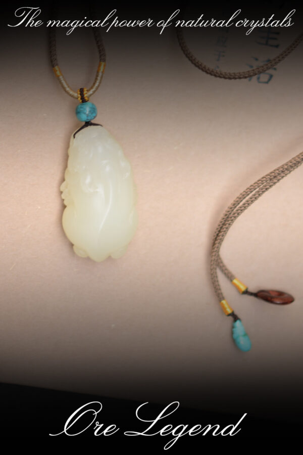 CASVIA Premium natural Hetian jade pendant engraved with pixiu motif for attracting wealth - 图片 2