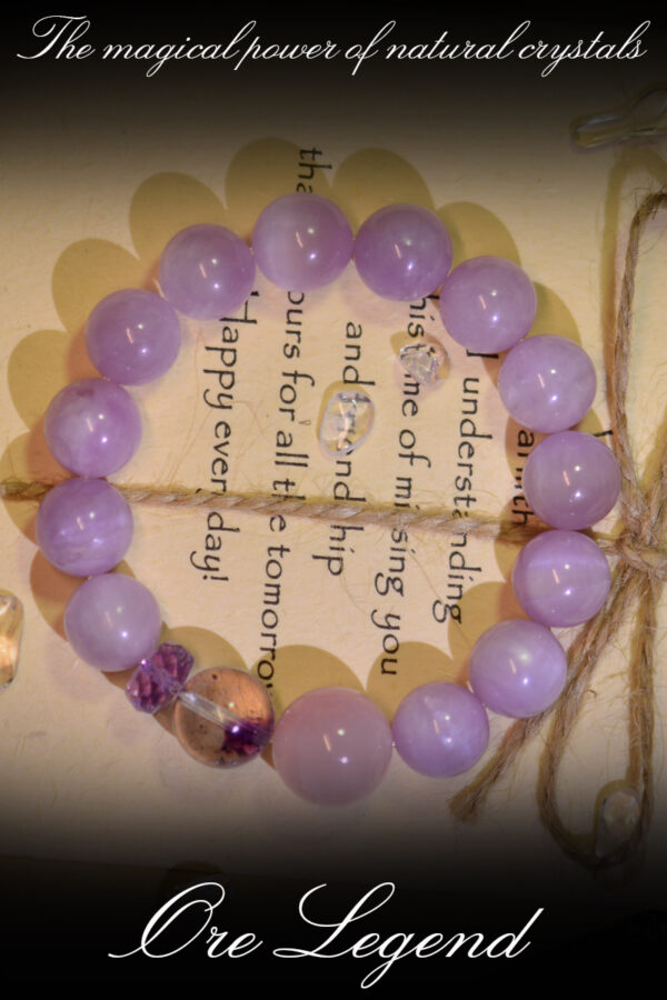 CASVIA High-Quality Kunzite, Amethyst, and Super Seven Women's Bracelet - Enhance Personal Charm and Attraction - 图片 3