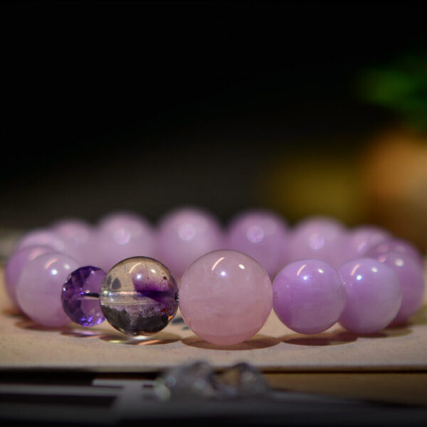 CASVIA High-Quality Kunzite, Amethyst, and Super Seven Women's Bracelet - Enhance Personal Charm and Attraction