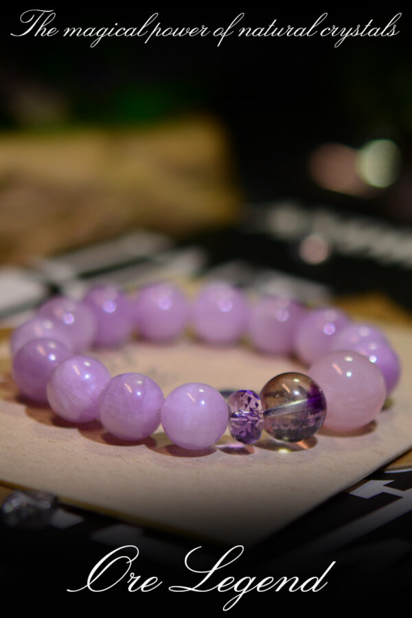 CASVIA High-Quality Kunzite, Amethyst, and Super Seven Women's Bracelet - Enhance Personal Charm and Attraction - 图片 5