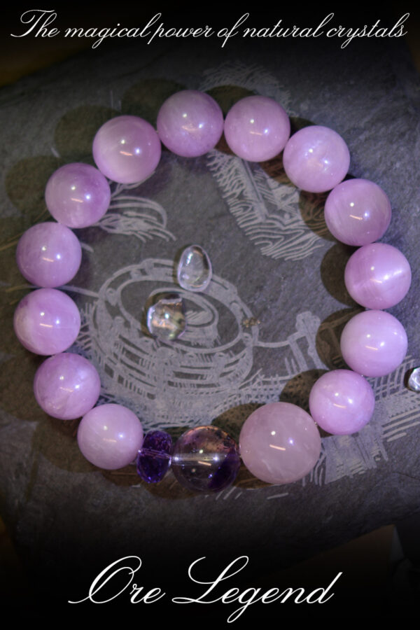 CASVIA High-Quality Kunzite, Amethyst, and Super Seven Women's Bracelet - Enhance Personal Charm and Attraction - 图片 7
