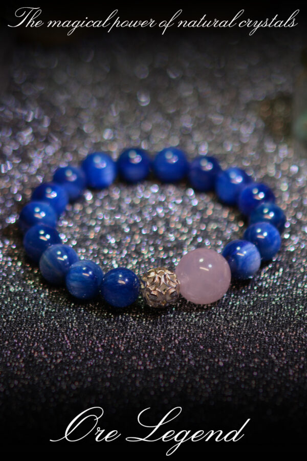 CASVIA High-Quality Kyanite and Madagascar Rose Quartz Bracelet - Exquisite Jewelry - 图片 6