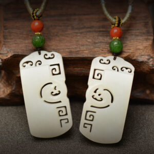 Hetian Jade Pendant| Dragon and Phoenix Necklace| Couple Jewelry