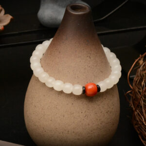 Premium Natural Hetian Jade| Bracelet| Southern Red Agate| Bracelet