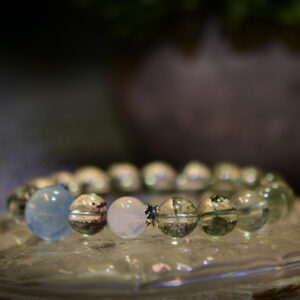 Healing Crystal, Green Ghost Crystal|Aquamarine| Moonstone| Bracelet