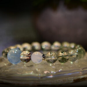 Healing Crystal, Green Ghost Crystal|Aquamarine| Moonstone| Bracelet