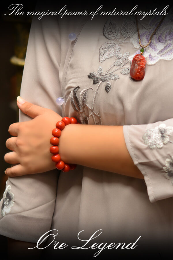 CASVIA Premium Waxi South Red Agate bracelet - natural, vibrant, handcrafted classic beads, a precious holiday gift. - 图片 8